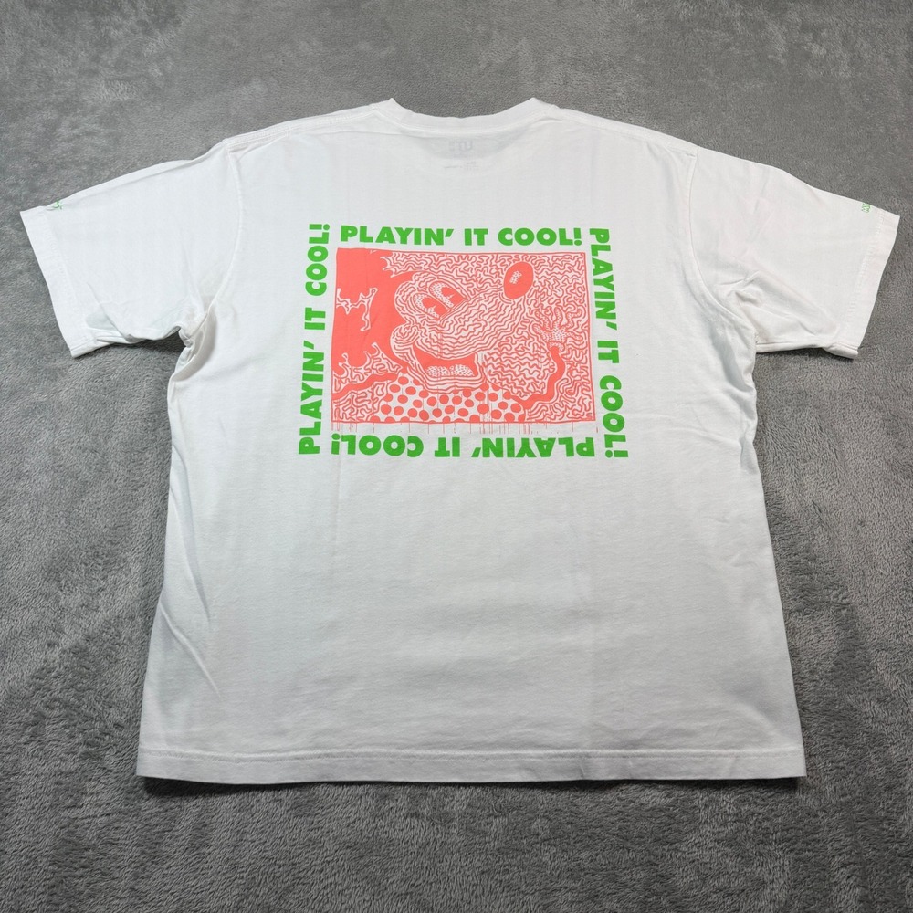 Uniqlo‎ UT Mickey Mouse x Keith Haring T-Shirt Mens XL White Pocket Graphic Tee
